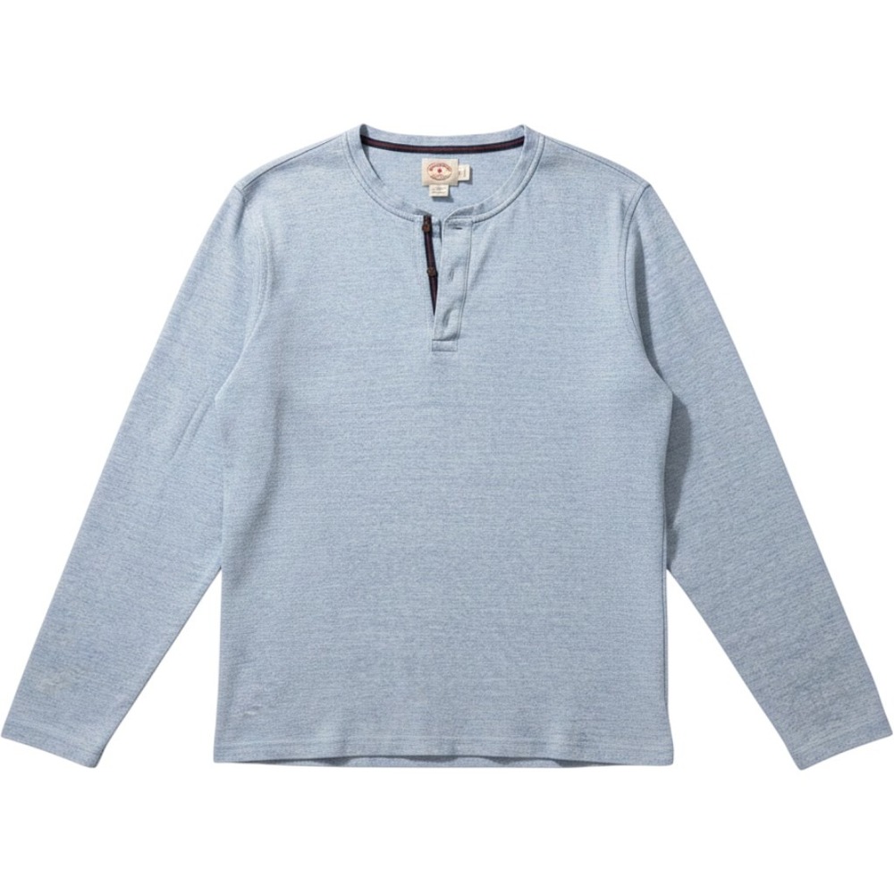 Brooks Brothers Henley Shirt Mens XL Blue Heather Long‎ Sleeve Dexter Coastal